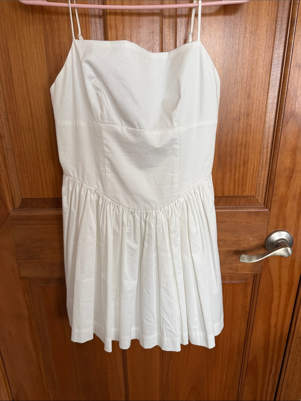 Girls' Cream Spaghetti-Strap Casual Dress